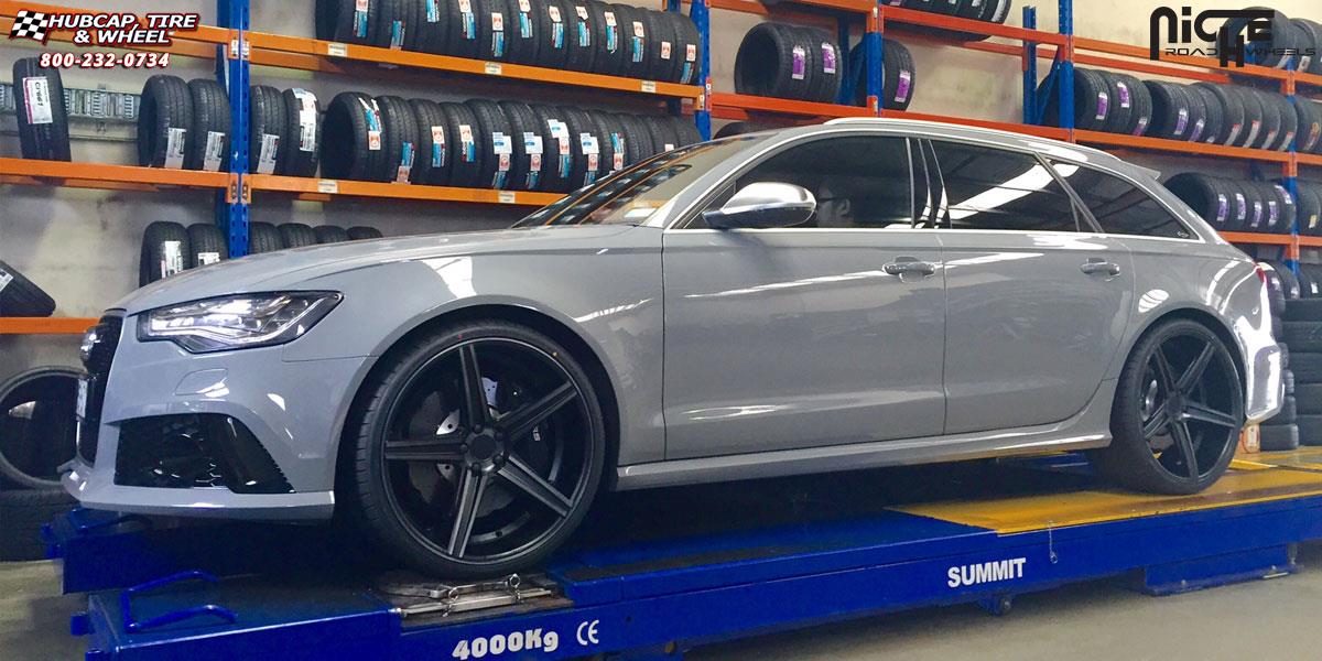 vehicle gallery/audi rs6 niche apex m126 22x105  Black & Machined with Dark Tint wheels and rims